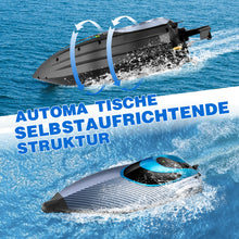 将图片加载到图库查看器,4DRC S3 High Speed RC Boats with LED Lights & 2 Batteries, 30+ mph Remote Control Boat for Pools and Lakes, Capsize Recovery, Low Battery Reminder,2.4Ghz Racing Boats for Adults and Kids