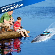 将图片加载到图库查看器,4DRC S3 High Speed RC Boats with LED Lights & 2 Batteries, 30+ mph Remote Control Boat for Pools and Lakes, Capsize Recovery, Low Battery Reminder,2.4Ghz Racing Boats for Adults and Kids