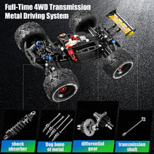 将图片加载到图库查看器,4drc 1:16 Large Scale RC Car 4WD 50KM/H High Speed Remote Control Car with Lights for Kids Adults,Off-Road Monster Crawler Truck Toy for Boys with 2 Batteries