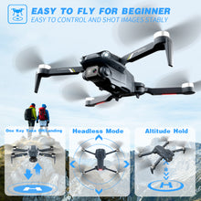 将图片加载到图库查看器,4DRC V28 Drone With 1080P Camera for Adults Foldable FPV RC Quadcopter Drone with Brushless Motor and 2 Batteries for Play outdoor black