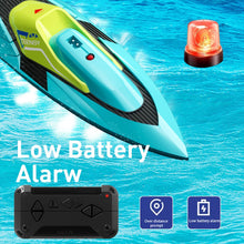 将图片加载到图库查看器,4DRC RC Boat, 2.4G High Speed Remote Control Boat Waterproof Racing Boats with USB Charging & Low Battery Alarm for Kids and Adults Christmas Gifts