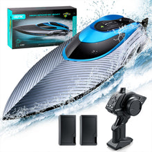 将图片加载到图库查看器,4DRC S3 High Speed RC Boats with LED Lights & 2 Batteries, 30+ mph Remote Control Boat for Pools and Lakes, Capsize Recovery, Low Battery Reminder,2.4Ghz Racing Boats for Adults and Kids