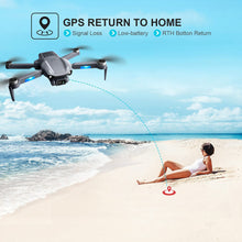将图片加载到图库查看器,4DRC F12 GPS Drone with 4K Camera for Adults, Brushless Motor 5G Wifi Transmission FPV Live Video Drone 2 Btteries,White
