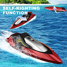 将图片加载到图库查看器,4DRC RC Boat, 2.4G High Speed Remote Control Boat Waterproof Racing Boats with USB Charging & Low Battery Alarm for Kids and Adults Christmas Gifts, Red