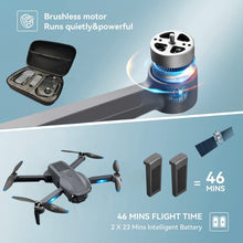 将图片加载到图库查看器,4DRC F12 GPS Drone with 4K Camera for Adults, Brushless Motor 5G Wifi Transmission FPV Live Video Drone 2 Btteries,White