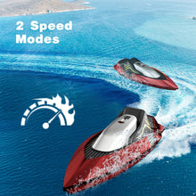 将图片加载到图库查看器,4DRC RC Boat, 2.4G High Speed Remote Control Boat Waterproof Racing Boats with USB Charging & Low Battery Alarm for Kids and Adults Christmas Gifts, Red