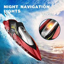 将图片加载到图库查看器,4DRC RC Boat, 2.4G High Speed Remote Control Boat Waterproof Racing Boats with USB Charging & Low Battery Alarm for Kids and Adults Christmas Gifts, Red