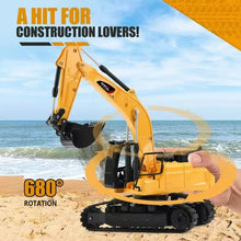 将图片加载到图库查看器,4DRC Remote Control Excavator 6 Channel Rechargeable RC Truck Construction Tractor Car Toys Lights Sounds,Toy Gift for Boys Girls Kids