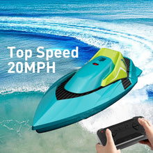 将图片加载到图库查看器,4DRC RC Boat, 2.4G High Speed Remote Control Boat Waterproof Racing Boats with USB Charging & Low Battery Alarm for Kids and Adults Christmas Gifts