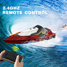 将图片加载到图库查看器,4DRC RC Boat, 2.4G High Speed Remote Control Boat Waterproof Racing Boats with USB Charging & Low Battery Alarm for Kids and Adults Christmas Gifts, Red