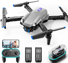 将图片加载到图库查看器,4DRC Drone with Camera for Kids,1080P FPV HD Camera Video Drone for Adults Beginner,Foldable RC Quadcopter ,Silver