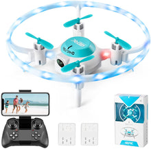将图片加载到图库查看器,4DRC V5 Drone with 720P HD Camera for Adults and Kids, FPV Live Video 3 Batteries Blue