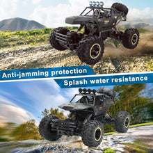 将图片加载到图库查看器,4DRC 1:12 Cars off Road Monster Truck Remote Control Car Metal Shell 2.4G 4WD Dual Motors,All Terrain Hobby Truck with 2 Batteries Black