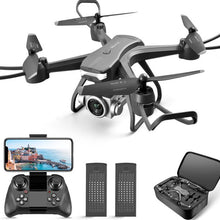 将图片加载到图库查看器,4DRC V14 RC Drone with 1080P HD Camera Live Video 120°Wide-Angle WiFi Altitude Hold, Headless Mode, 3D Flip 2 Batteries Black
