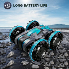 将图片加载到图库查看器,4DRC C9 RC Car for Kids Rotate 360° Spins & Flips, 2.4 GHz 4WD Amphibious Remote Control Car Boat RC Monster Truck Stunt Car Vehicles Toys for 5-12 Year Old Boys Gifts
