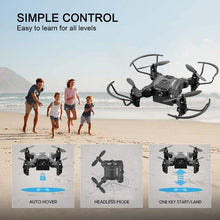 将图片加载到图库查看器,4DRC Mini Drone With 720p Camera for Kids and Adults, FPV Drone Beginners RC Foldable Live Video Quadcopter,3D Flips and Headless Mode,One Key Return,Altitude Hold,3 Modular Battery Black