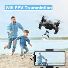 将图片加载到图库查看器,4DRC Mini Drone With 720p Camera for Kids and Adults, FPV Drone Beginners RC Foldable Live Video Quadcopter,3D Flips and Headless Mode,One Key Return,Altitude Hold,3 Modular Battery Black