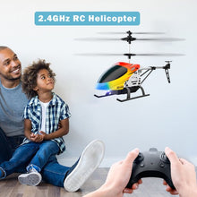 将图片加载到图库查看器,4DRC Remote Control Helicopter 2.4GHz 4DM5 RC Helicopters with Gyro for Beginner Toys Aircraft,3.5 Channel,LED Light,High&Low Speed,2 Battery,Yellow Blue