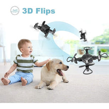 将图片加载到图库查看器,4DRC Mini Drone With 720p Camera for Kids and Adults, FPV Drone Beginners RC Foldable Live Video Quadcopter,3D Flips and Headless Mode,One Key Return,Altitude Hold,3 Modular Battery Black