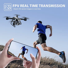 将图片加载到图库查看器,4DRC V14 RC Drone with 1080P HD Camera Live Video 120°Wide-Angle WiFi Altitude Hold, Headless Mode, 3D Flip 2 Batteries Black