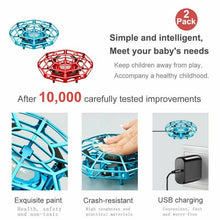 将图片加载到图库查看器,4DRC UFO Drone for Kids or Adults Easy Indoor Small UFO Toy Flying Ball Drone Toy for Boys and Girls (Blue and Red)