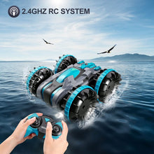 将图片加载到图库查看器,4DRC C9 RC Car for Kids Rotate 360° Spins & Flips, 2.4 GHz 4WD Amphibious Remote Control Car Boat RC Monster Truck Stunt Car Vehicles Toys for 5-12 Year Old Boys Gifts