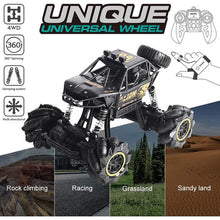 将图片加载到图库查看器,4DRC C3 RC Cars off Road Monster Truck Remote Control Car 1:16 Metal Shell 2.4G 4WD Dual Motors,All Terrain Hobby Truck with 3 Batteries Black