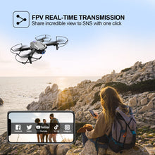 将图片加载到图库查看器,4DRC Drone with Camera for Kids,1080P FPV HD Camera Video Drone for Adults Beginner,Foldable RC Quadcopter ,Silver