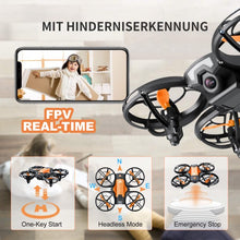 将图片加载到图库查看器,4DRC V8c Drone with 720P HD Camera for Adults and Children FPV Real-time Video, 2 Modular Batteries and Storage Bag, Orange