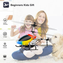 将图片加载到图库查看器,4DRC Remote Control Helicopter 2.4GHz 4DM5 RC Helicopters with Gyro for Beginner Toys Aircraft,3.5 Channel,LED Light,High&Low Speed,2 Battery,Yellow Blue