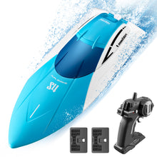 将图片加载到图库查看器,4DRC S4 RC Boat - Remote Control Boat for Pools and Lakes, 4 Channel 2.4GHZ Remote Control, and Rechargeable Boat Battery,Blue