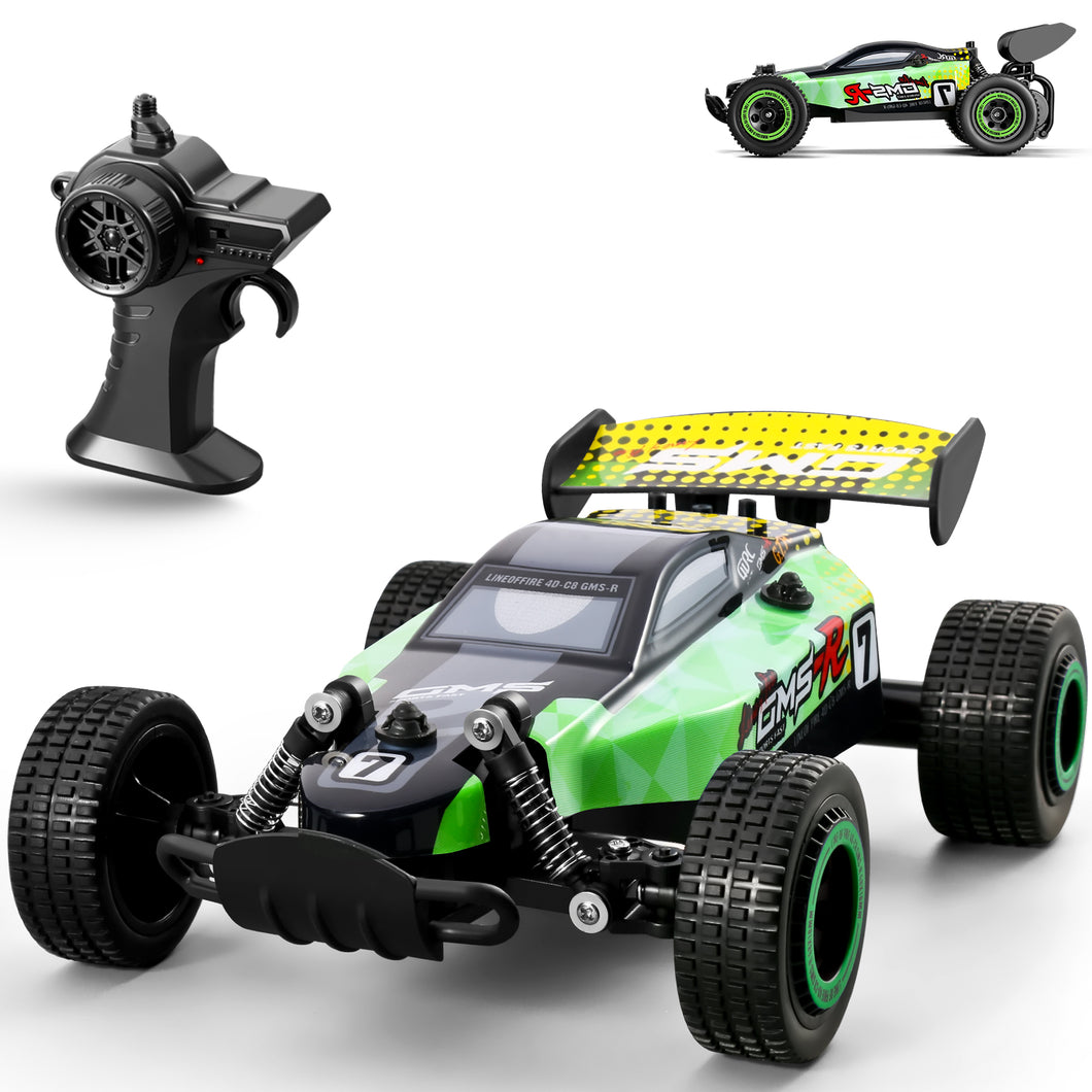 4DRC RC Racing Car, 2.4Ghz High Speed Remote Control Car, 1:18 2WD Toy Cars Buggy for Boys & Gift for Kids Green