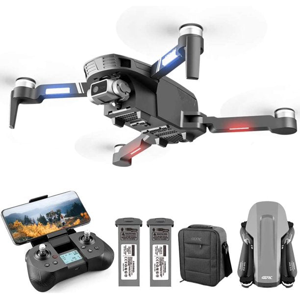 4DRC F4 GPS Drone with Camera 4K UHD for Adults 2 Batteries Offer 54 Mins Flight Time Black