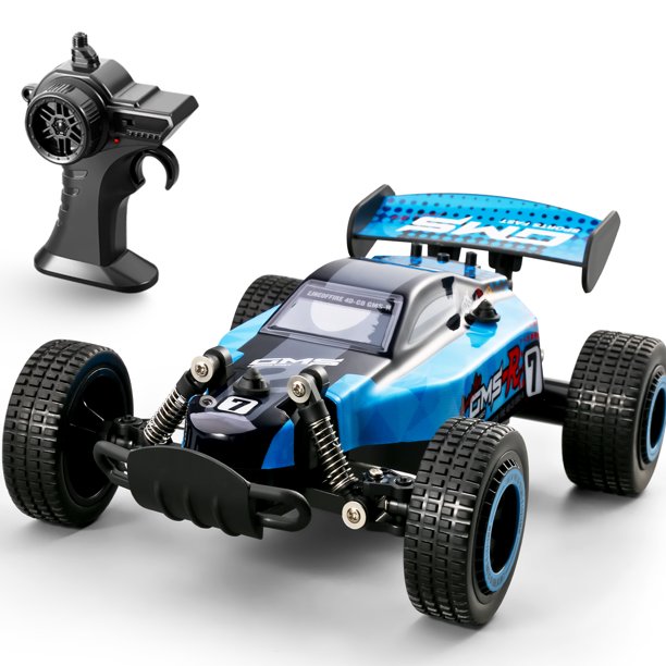 4DRC RC Racing Car, 2.4Ghz High Speed Remote Control Car, 1:18 2WD Toy Cars Buggy for Boys & Gift for Kids Blue