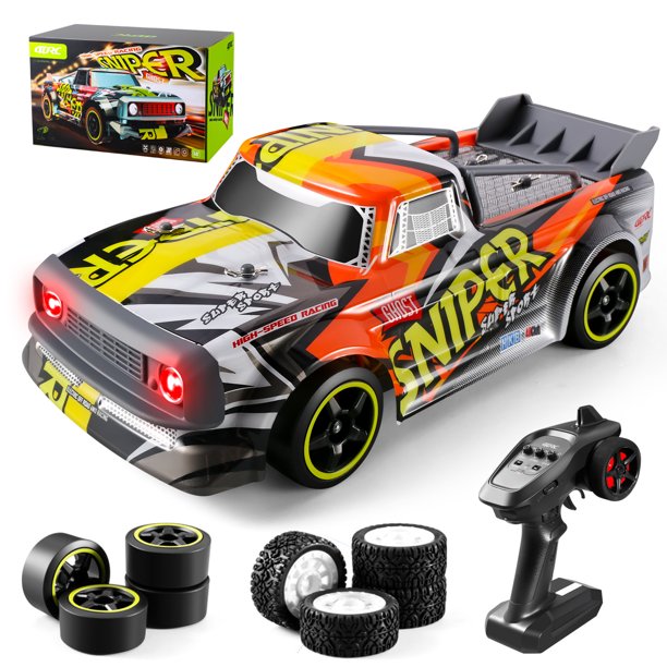 4DRC Car High Speed Remote Control Car 1:16 Scale 30+ MPH 4WD off Road Truck 2 Batteries 50+ Mins Play Gifts