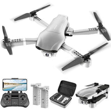 将图片加载到图库查看器，4DRC F3 GPS Drone with 4K Camera for Adults ,Foldable Medium Drone with 5GHz FPV Live Video, 2 Batteries ，White
