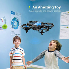 将图片加载到图库查看器，4DRC V8 Mini Drone, Suitable for Children and Beginners, 3 Batteries and Storage Bag， Height Hold, Headless Mode, 3D Flip and Auto Hover, Blue
