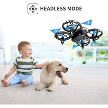 将图片加载到图库查看器，4DRC V8 Mini Drone, Suitable for Children and Beginners, 3 Batteries and Storage Bag， Height Hold, Headless Mode, 3D Flip and Auto Hover, Blue
